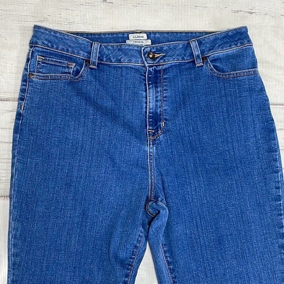 L.L. Bean Jeans blue denim classic high rise size 16 petite 16P - Picture 8 of 13